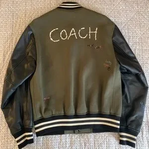 coach Diary Script Varsity Jacket スタジャン COACH® | Diary Script Varsity Jacket
